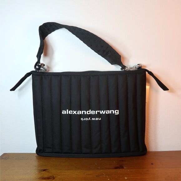 Alexander Wang black cloud quilted puffy elite tech shoulder bag - Picture 2 of 11